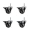 Service Caster 3 Inch Thermoplastic  Rubber Wheel Swivel 34 Inch Threaded Stem Caster Set with Brake SCC SCC-TS20S314-TPRB-PLB-34212-4 - alternate 1